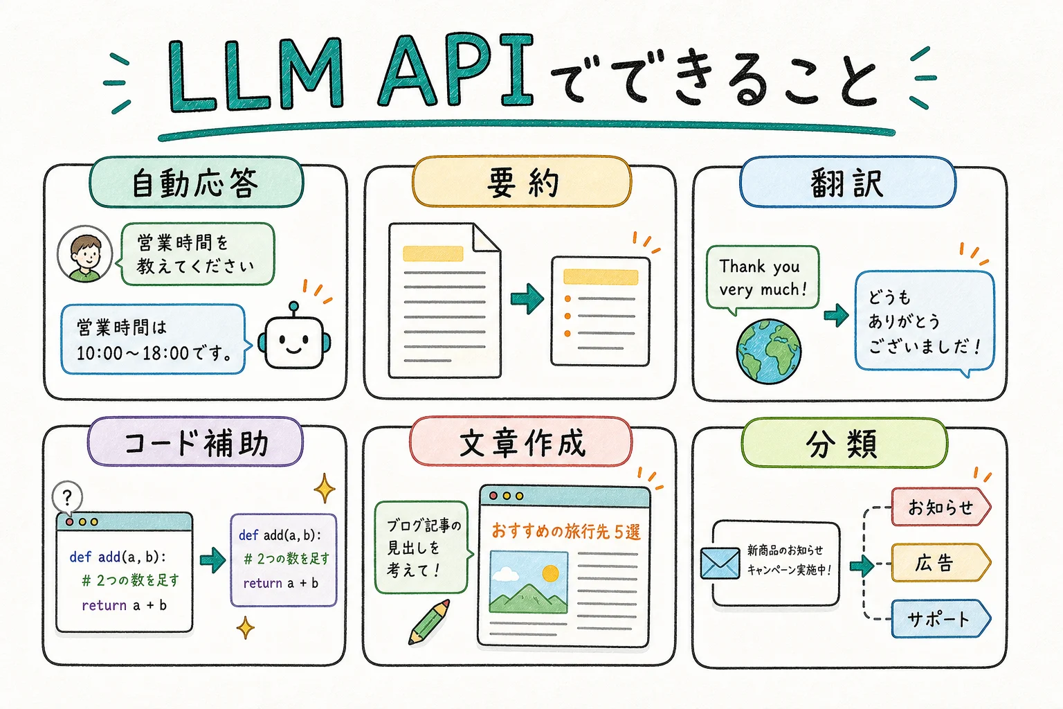LLM APIの活用例