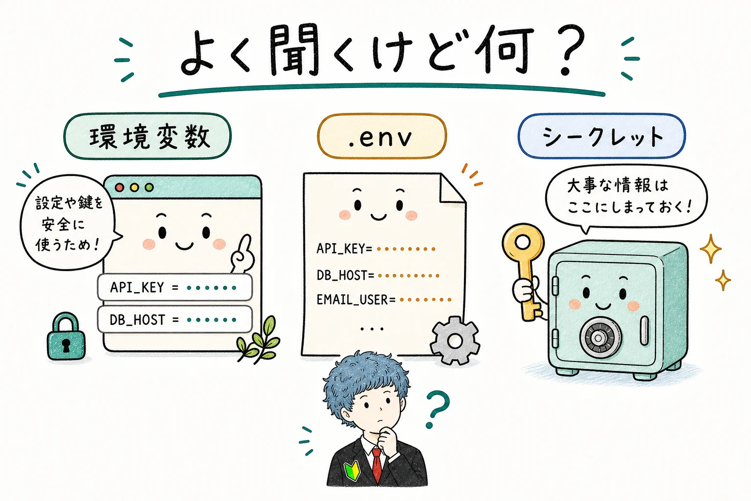 よく聞くけど何？ 環境変数・.env・シークレット