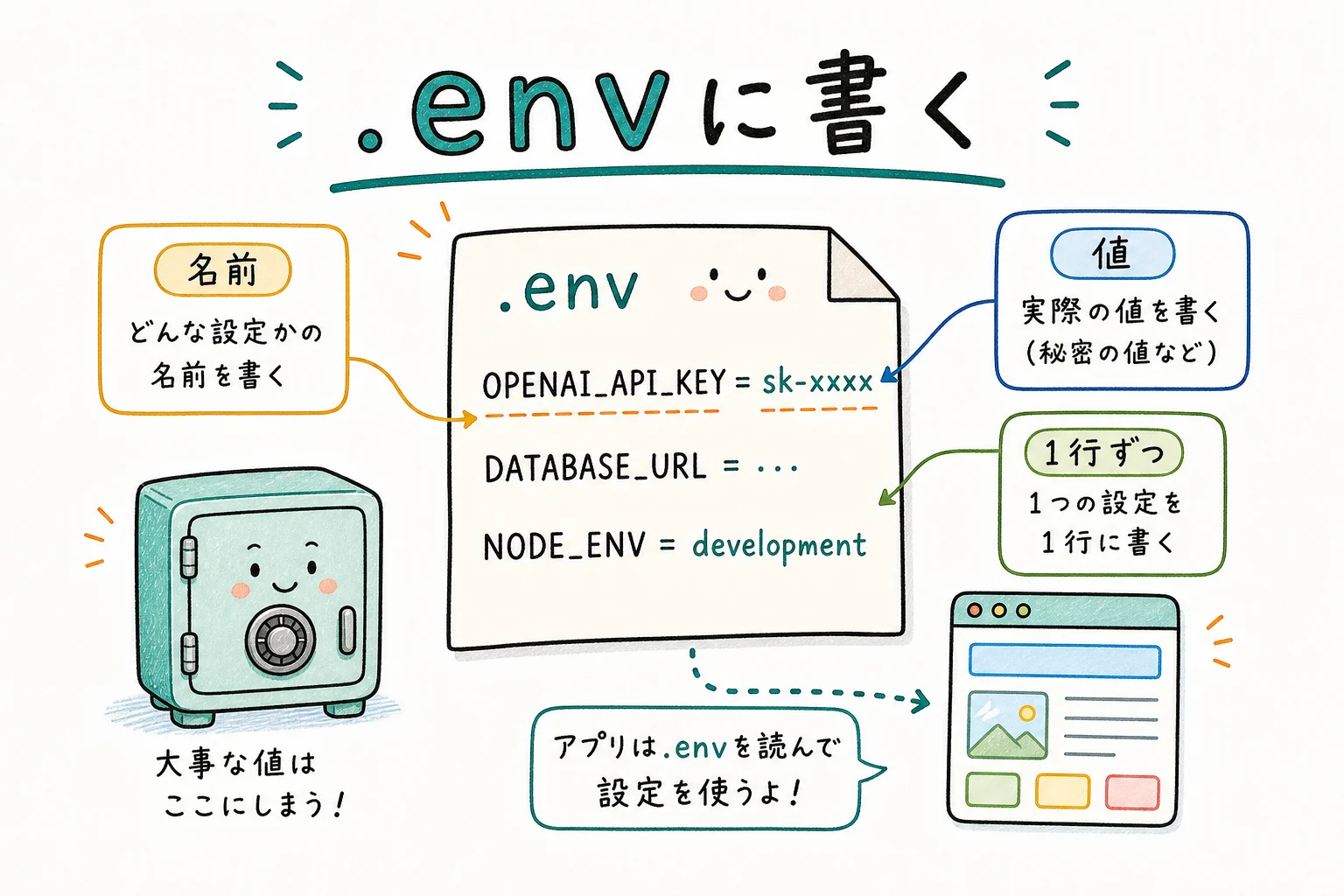 .env ファイルの書き方