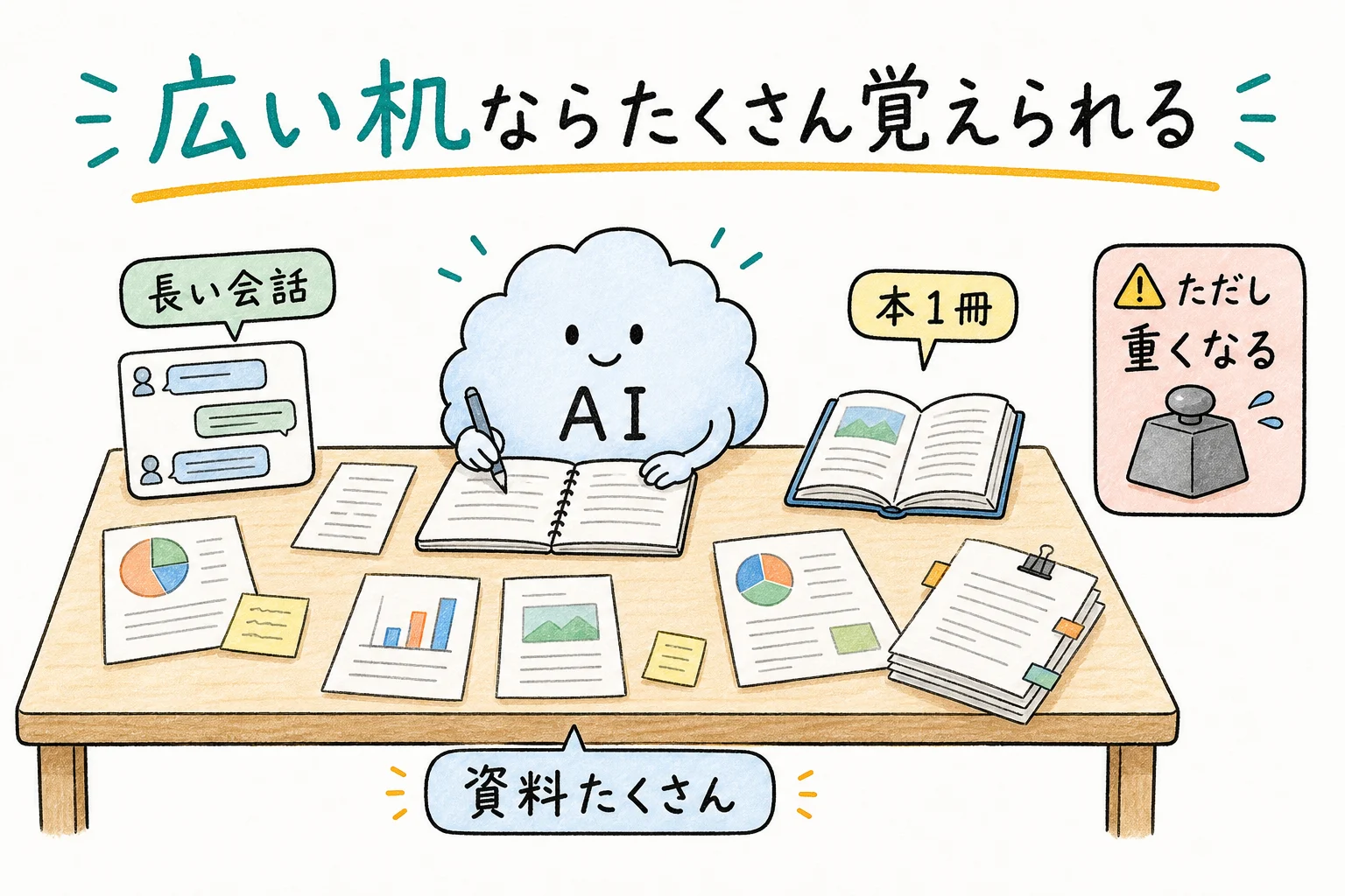 広い机ならたくさん広げたまま作業できる