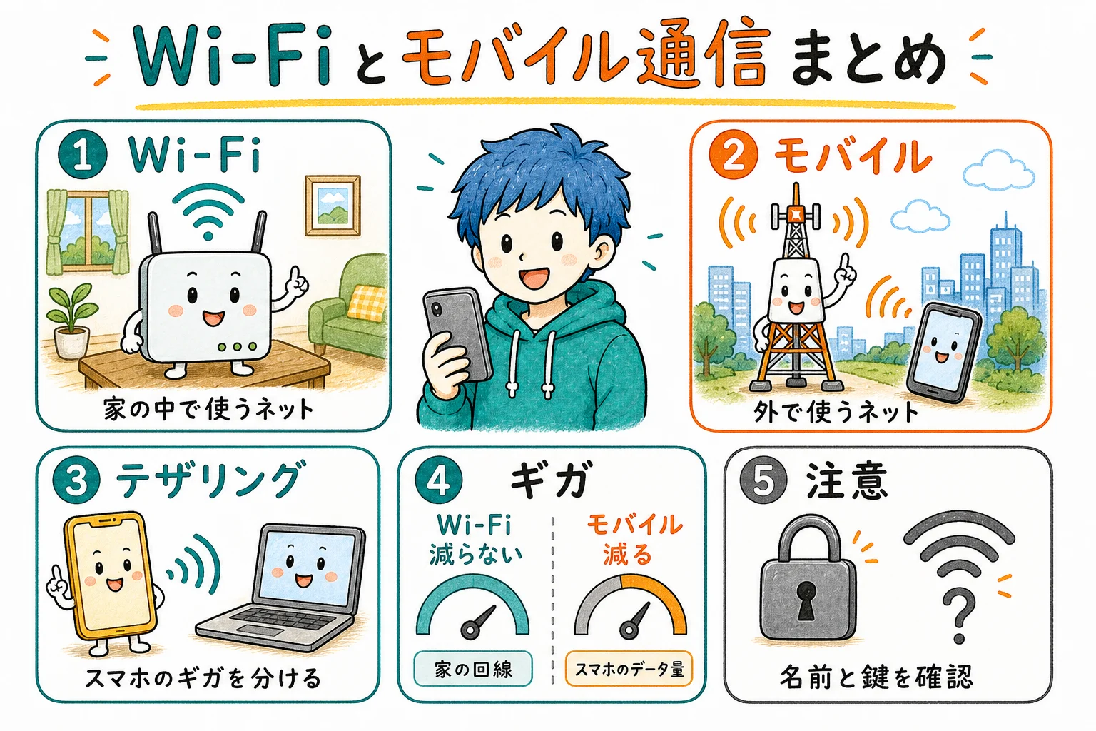 Wi-Fiとモバイル通信のすべて、これ1枚で