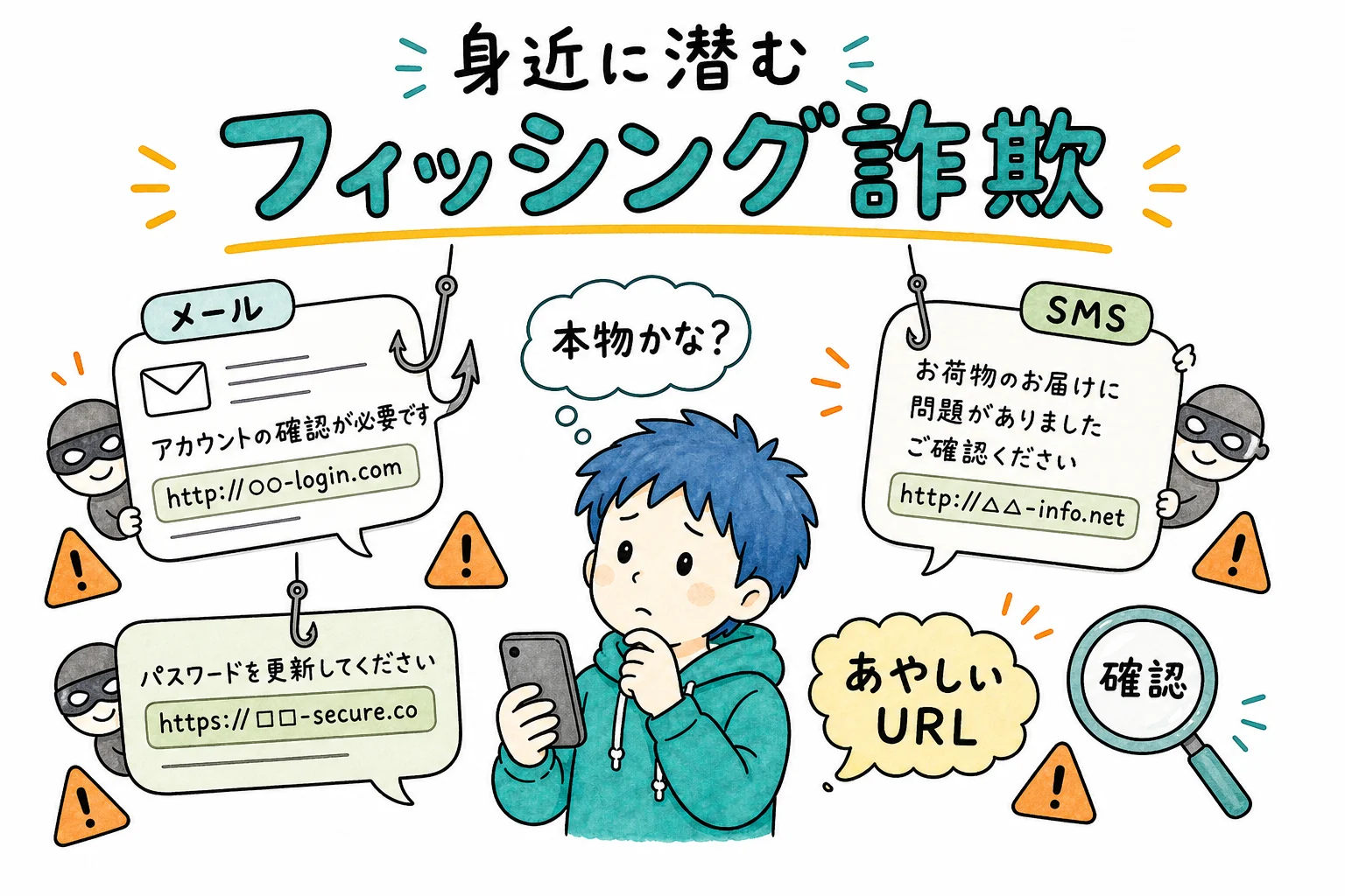 身近に潜む フィッシング詐欺