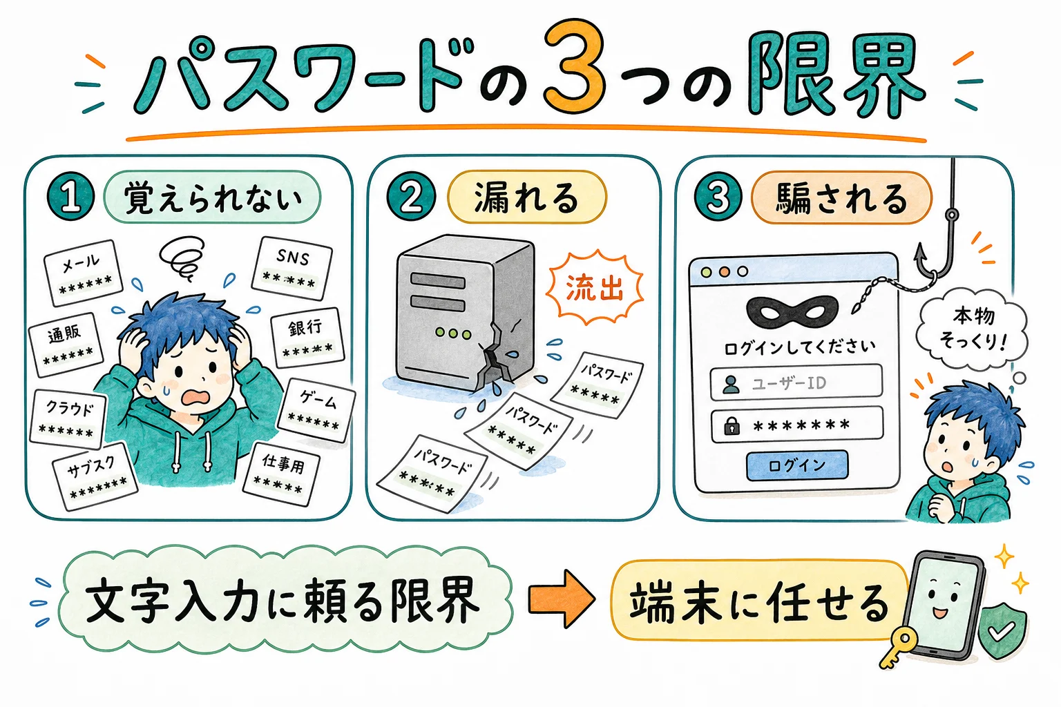 パスワードの3つの限界