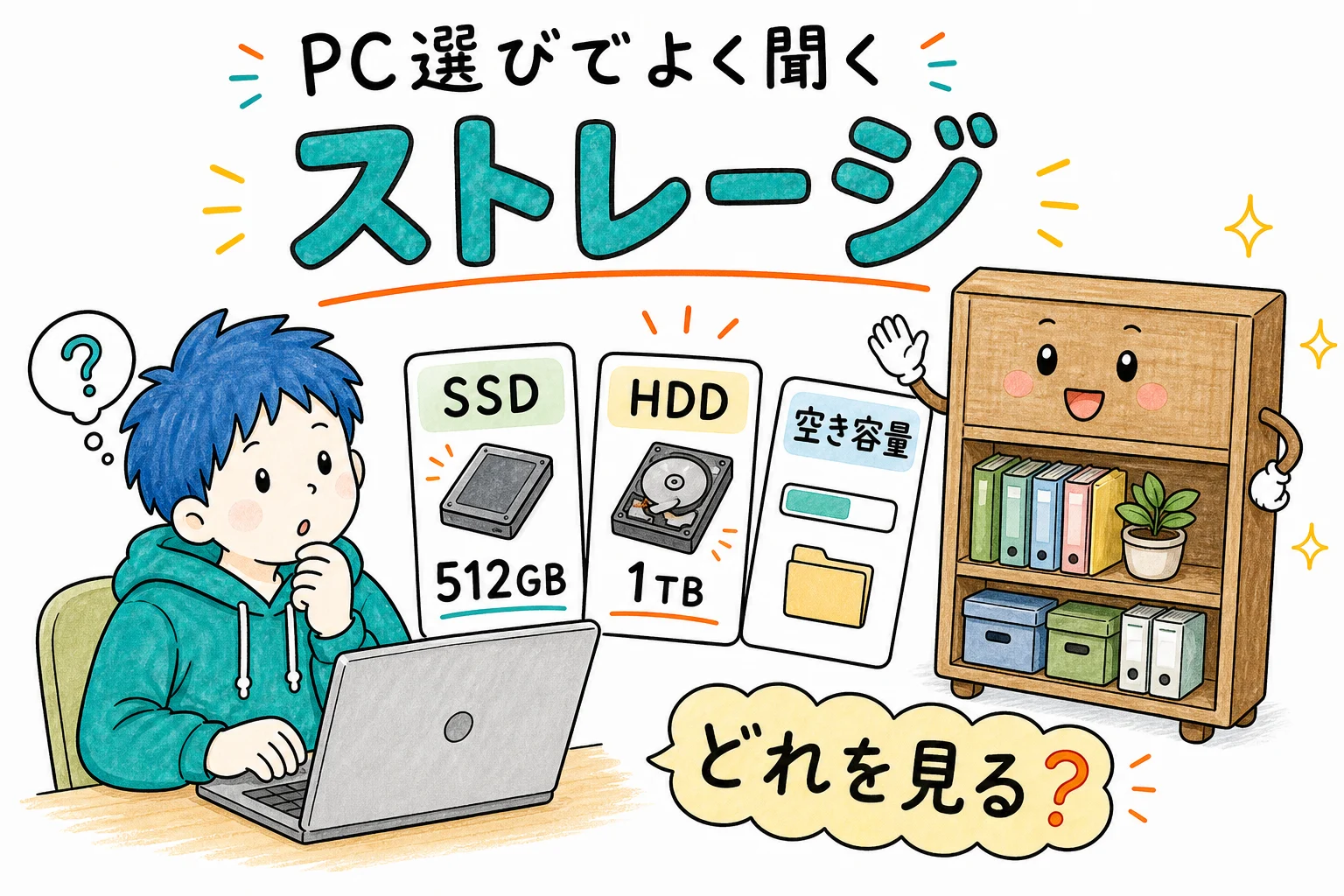 PC選びでよく聞く ストレージ