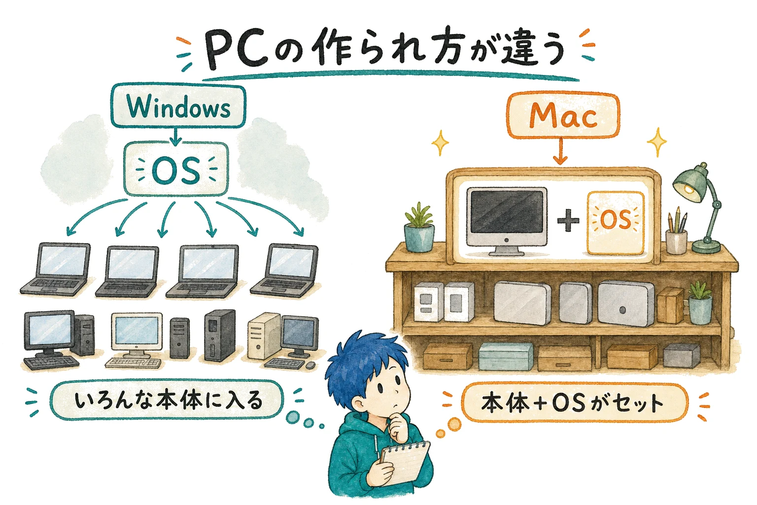 WindowsとMacの基本的な違い