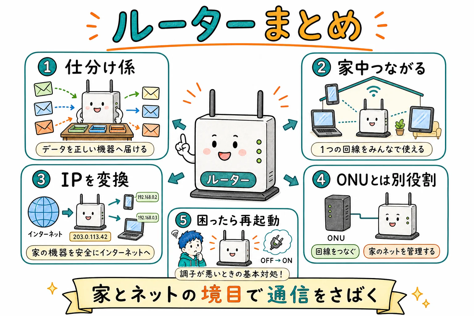 ルーターのすべて、これ1枚で