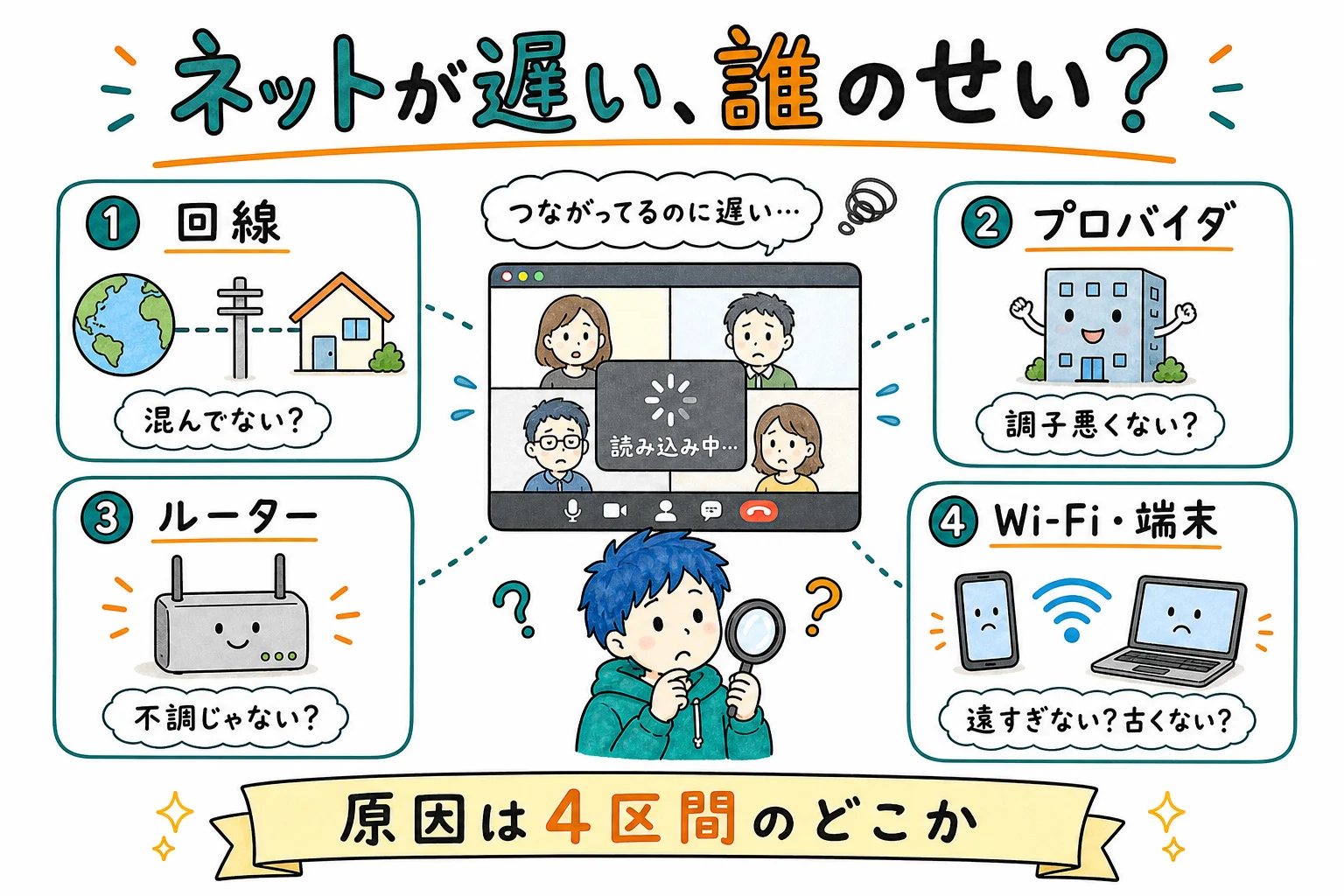 ネットが遅い、悪いのは誰?