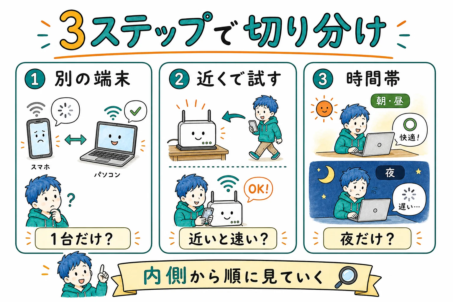 犯人切り分けの3ステップ