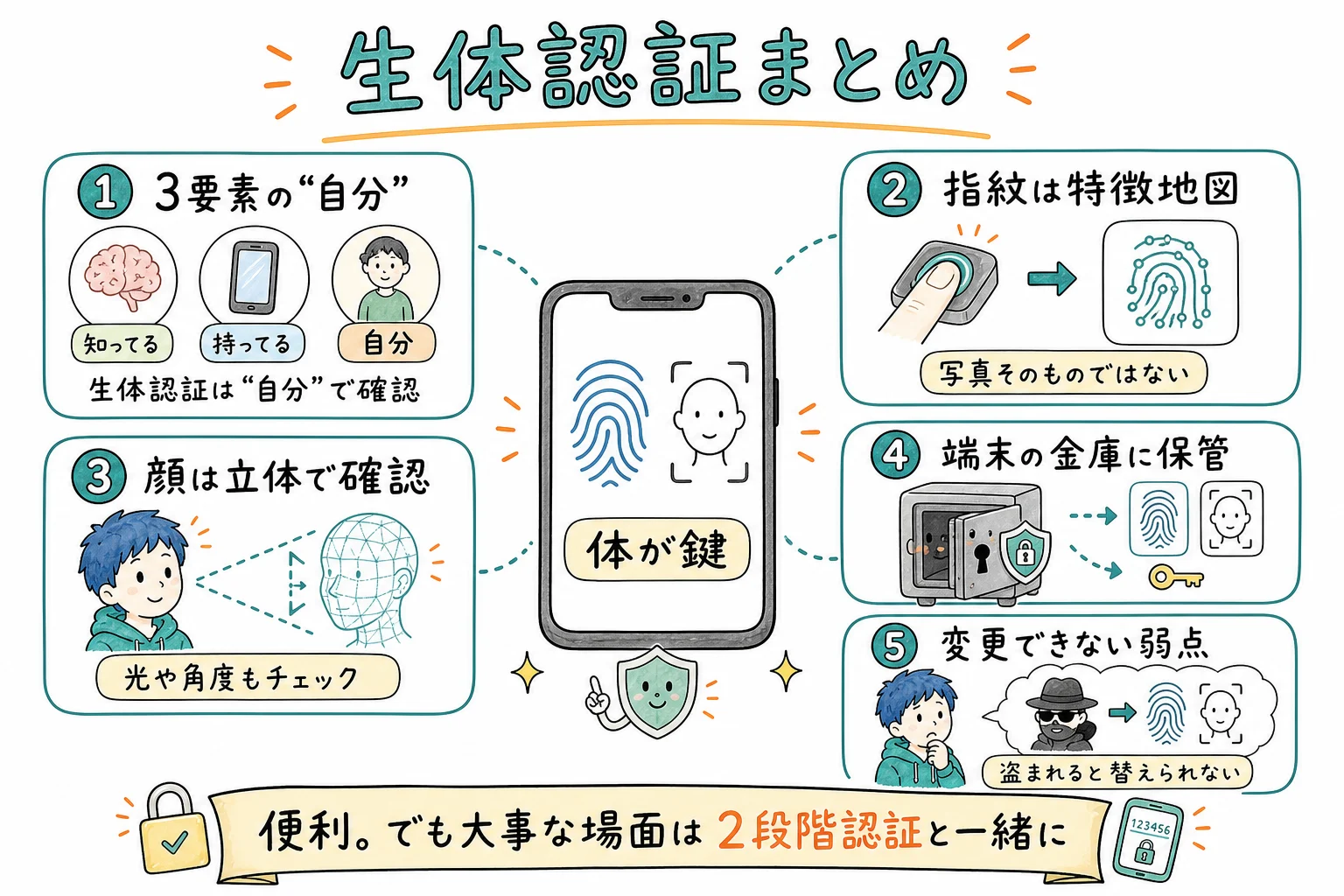 生体認証のすべて、これ1枚で