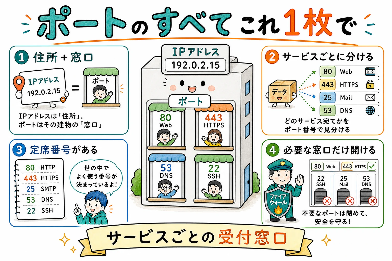 ポートのすべて、これ1枚で