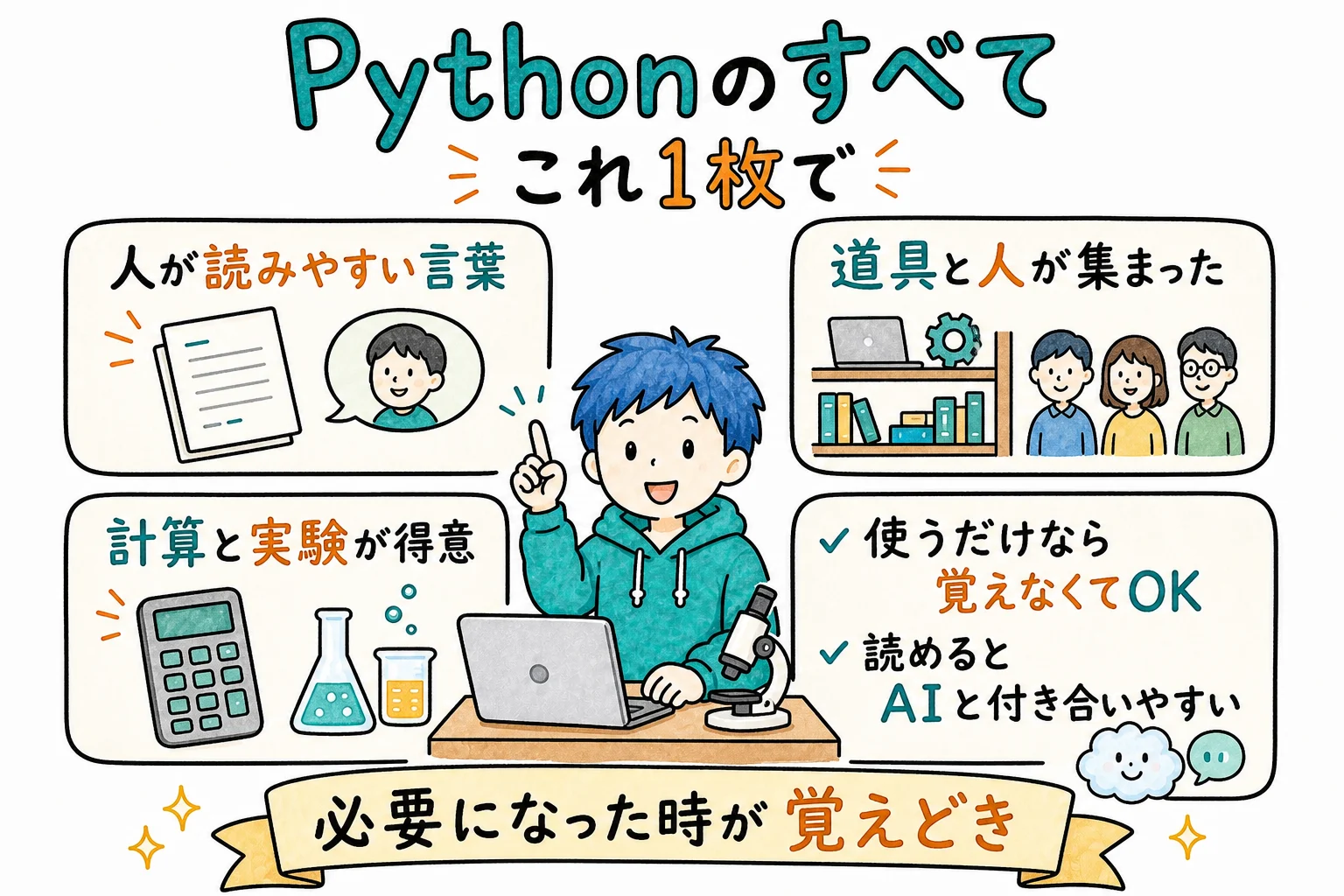 Pythonのすべて、これ1枚で