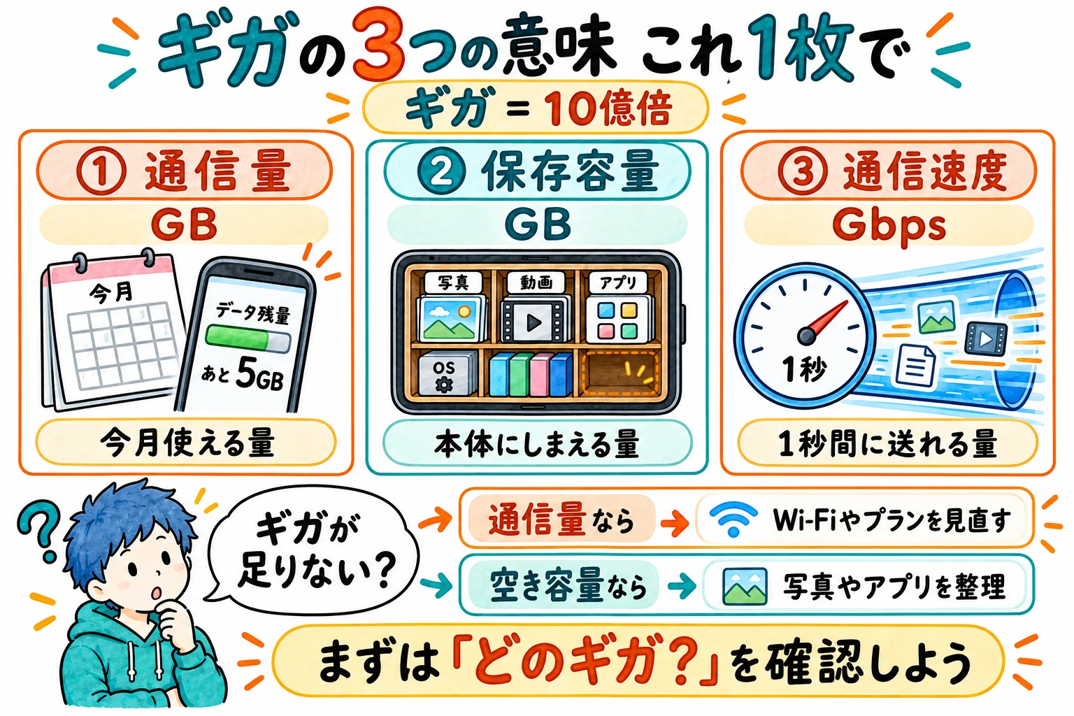 ギガの3つの意味、これ1枚で