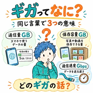 ギガってなに？ よく使われる3つの意味