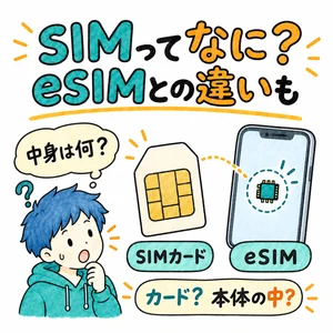 SIMってなに？ eSIMとの違いも