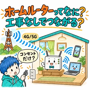 ホームルーターってなに？ なぜ工事がいらないのか