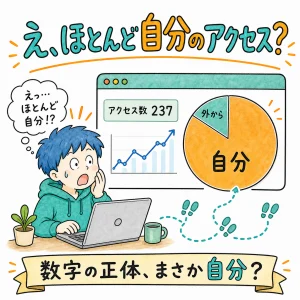 サイトのアクセス、まさか7割が自分だった話